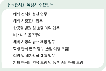 전시회여행사
