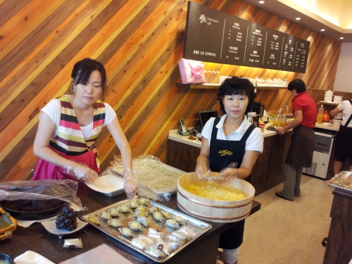 설송원 카페 설 망개떡