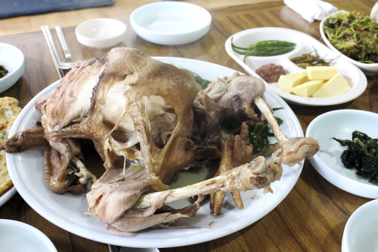 산닭 오리불놀이