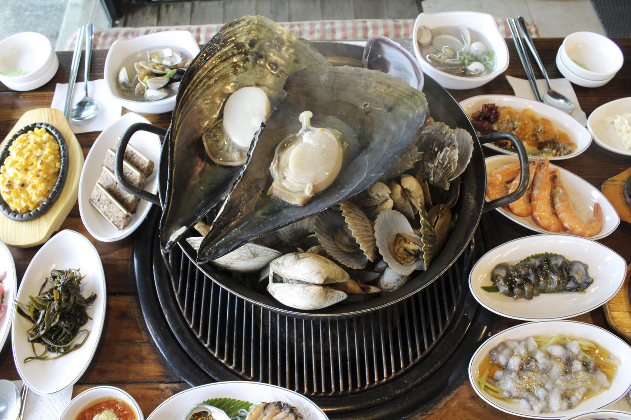 보길도회조개구이