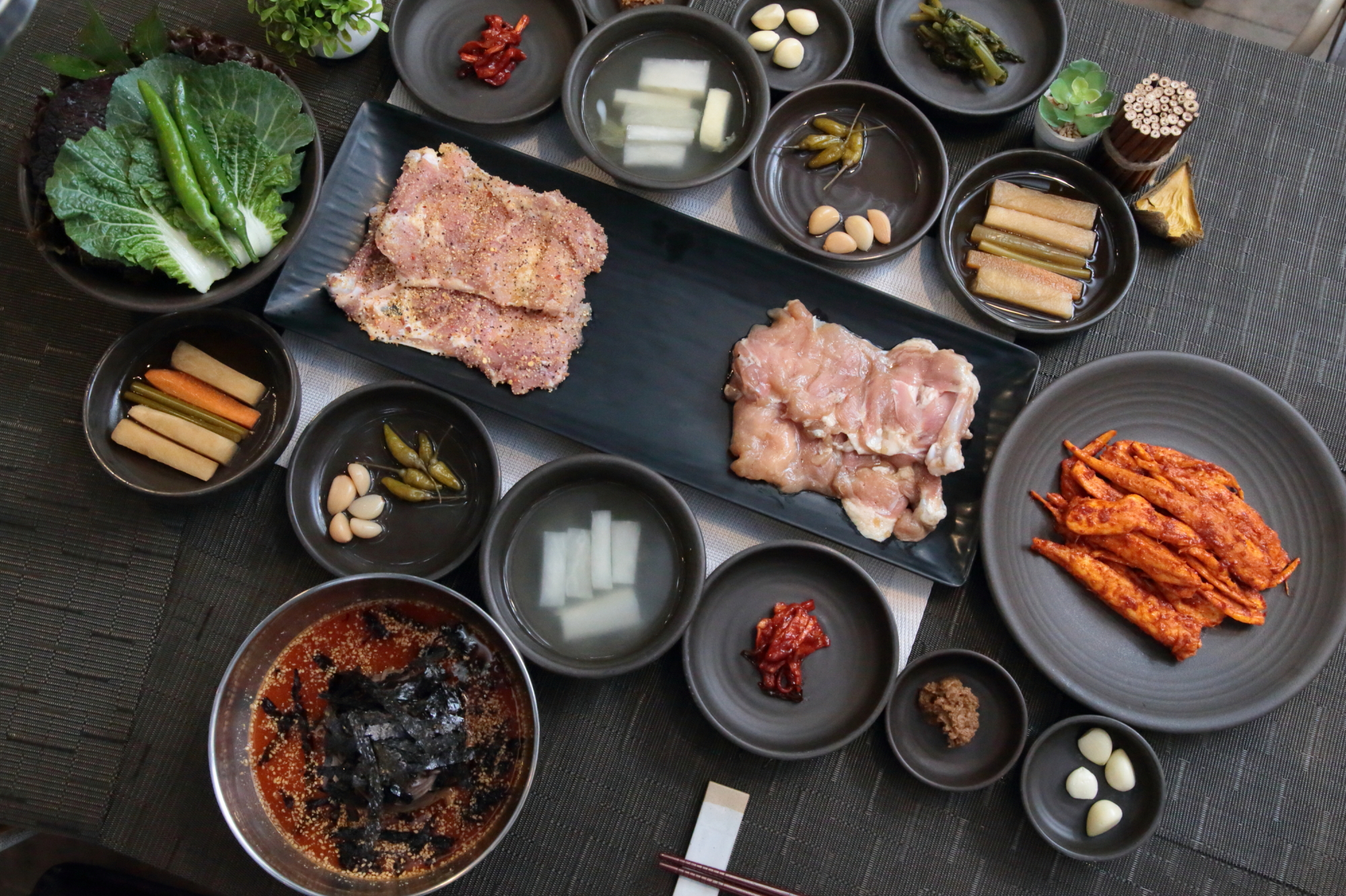 숯불과 닭갈비 이미지
