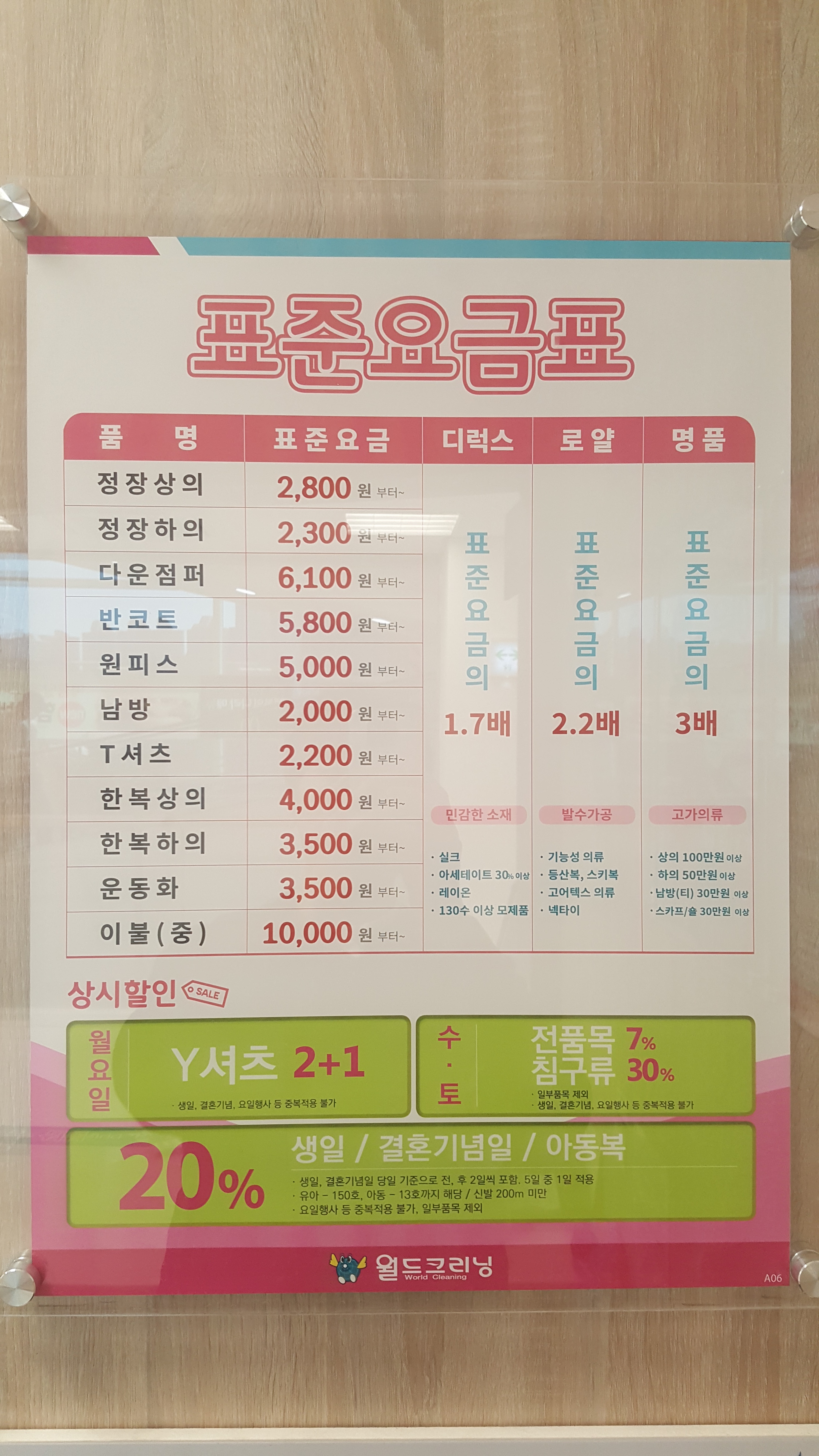 월드크리닝 코인월드 이마트월배점