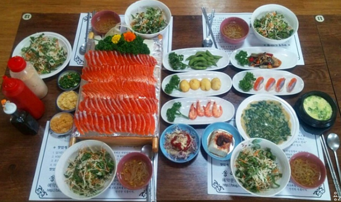 원주송어회랑능이삼계탕