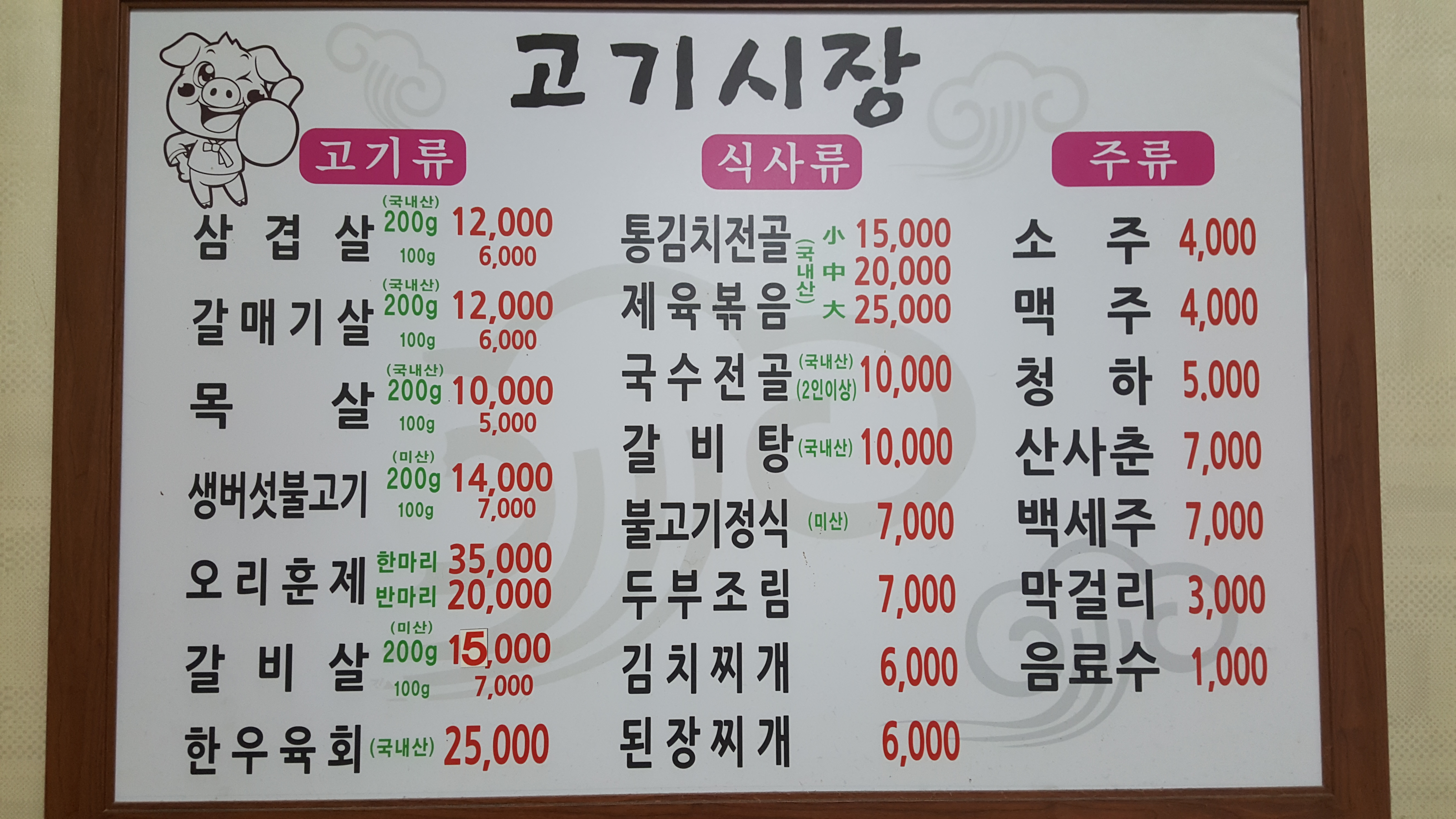 고기시장