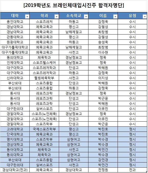 브레인체대입시