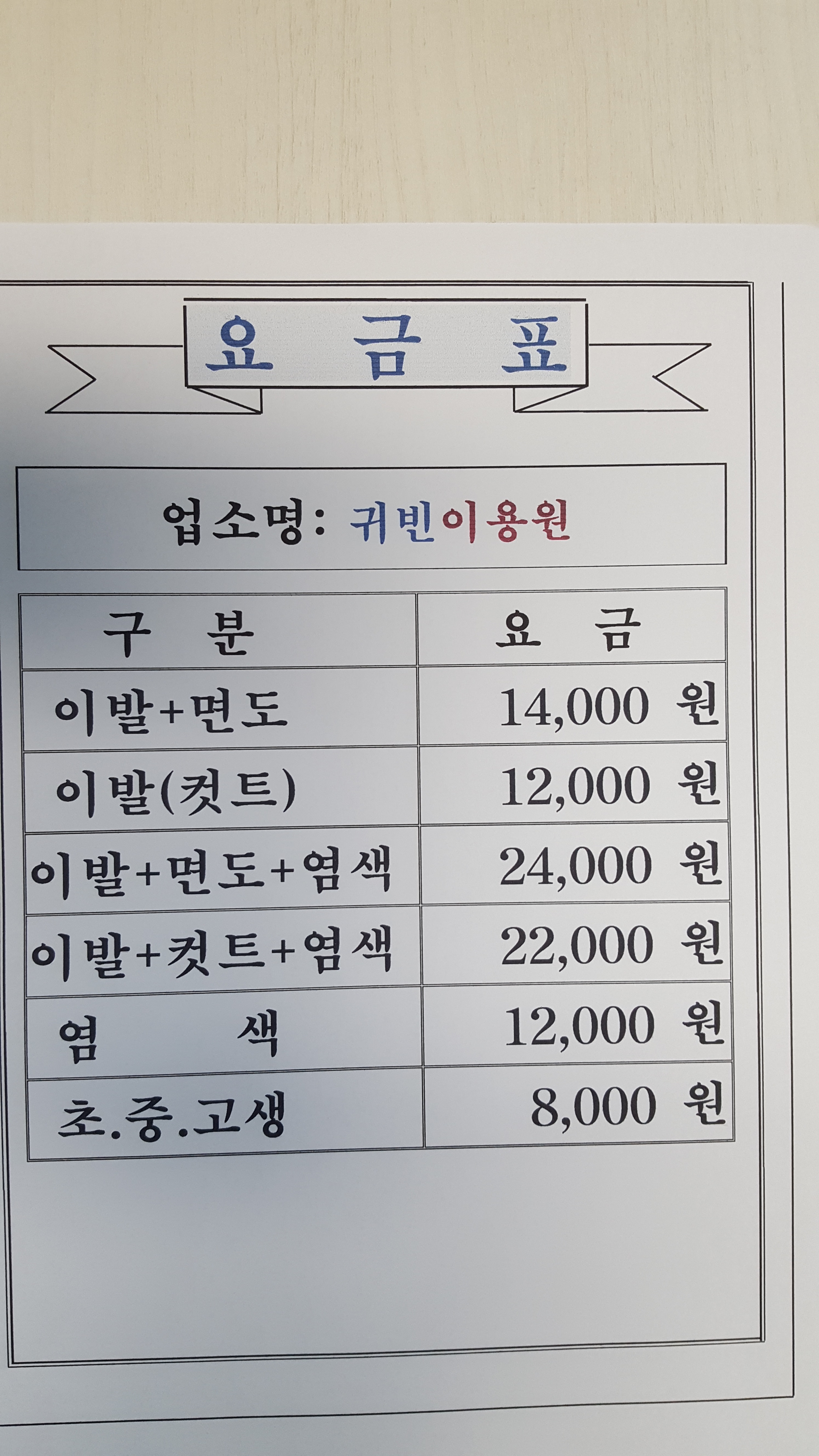 귀빈이용원