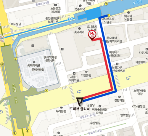 노원 톡스앤필의원 로비
