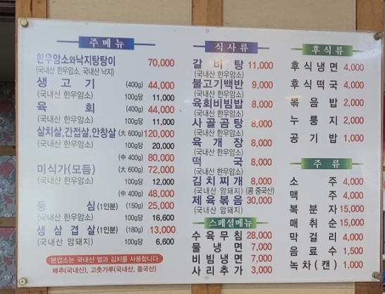 우정식육식당