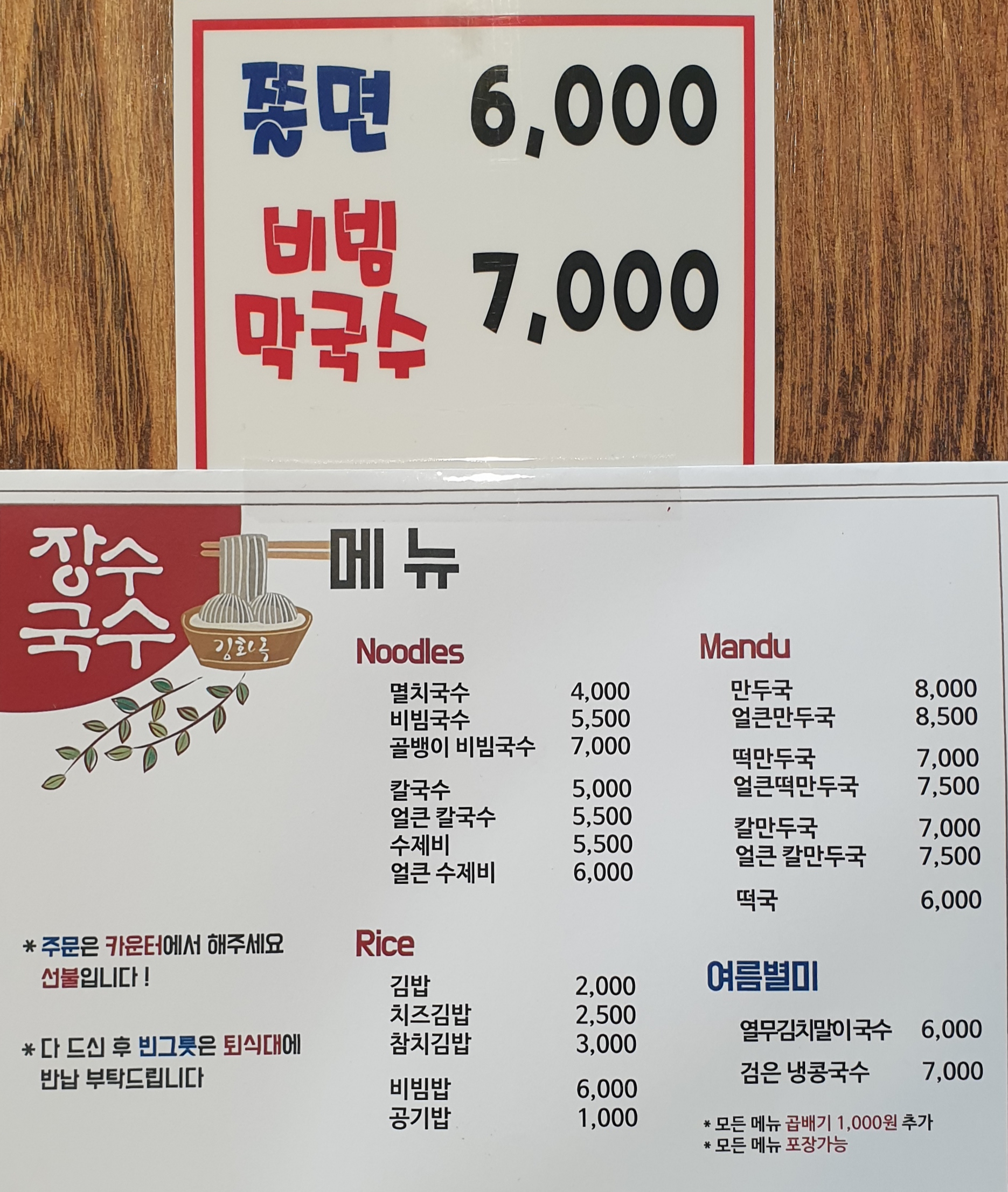 장수국수