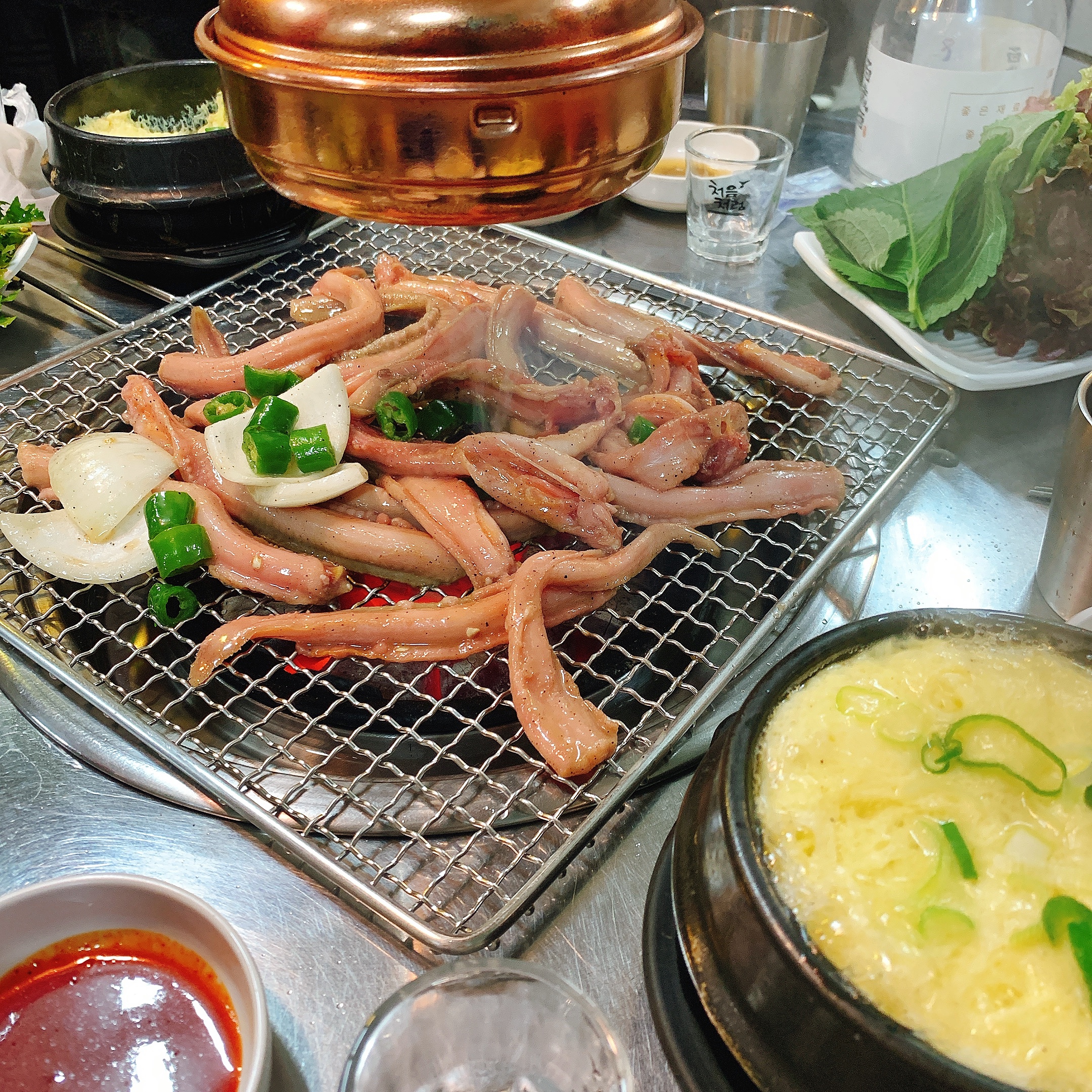 부산 자갈치 숯불 꼼장어