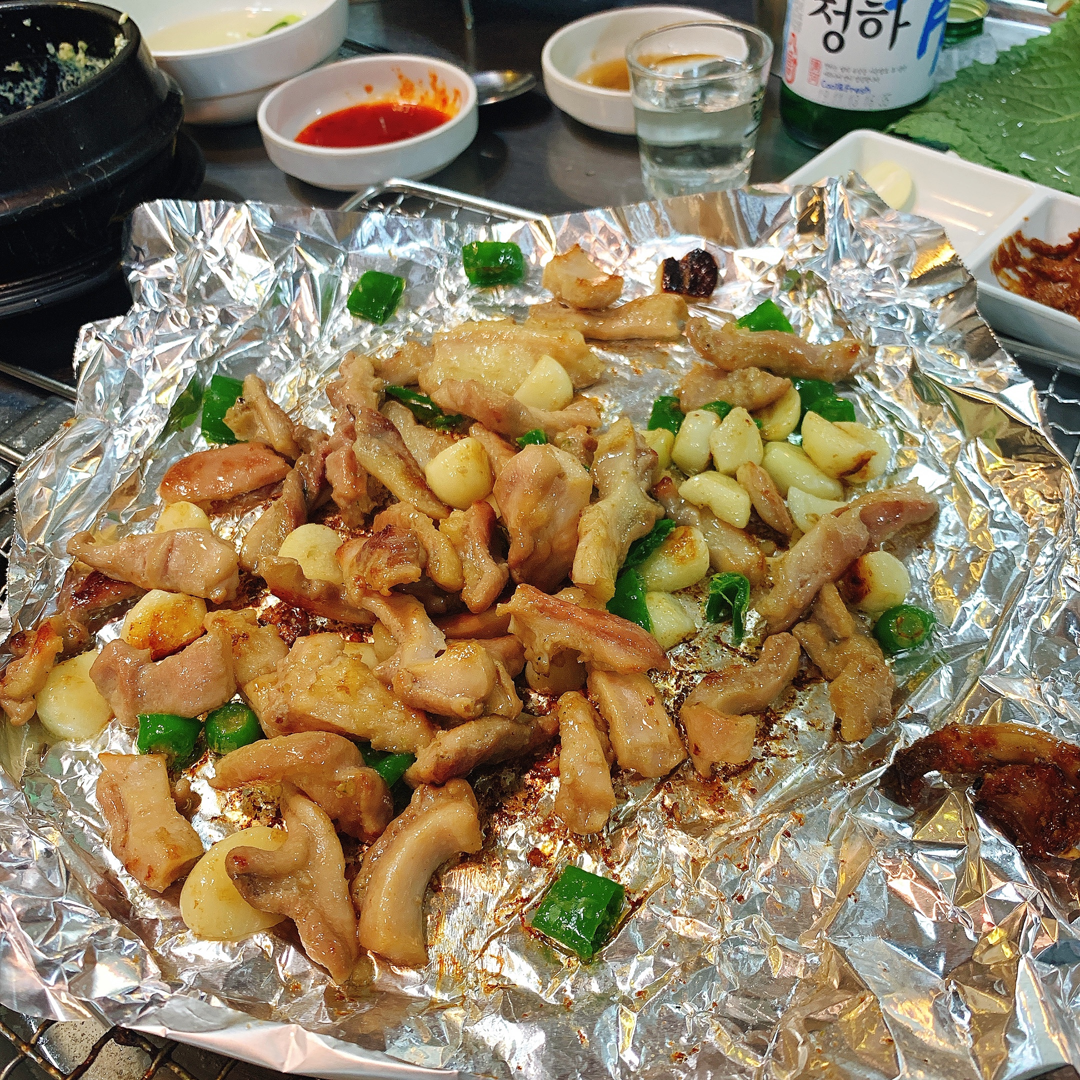 부산 자갈치 숯불 꼼장어
