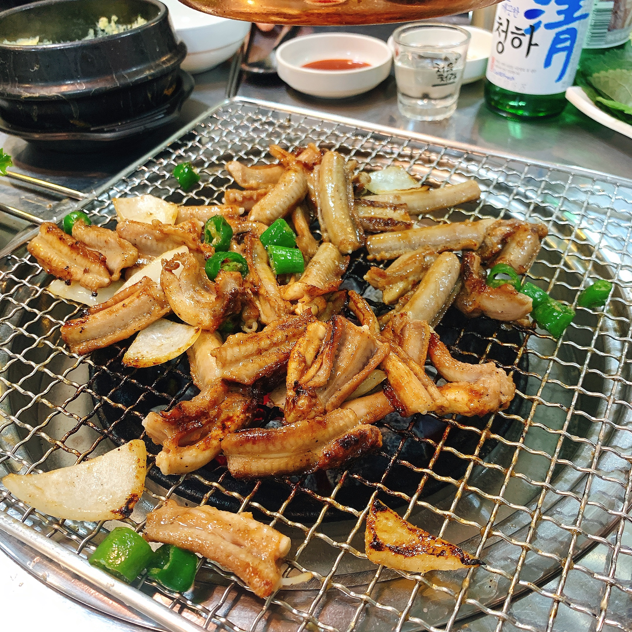 부산 자갈치 숯불 꼼장어