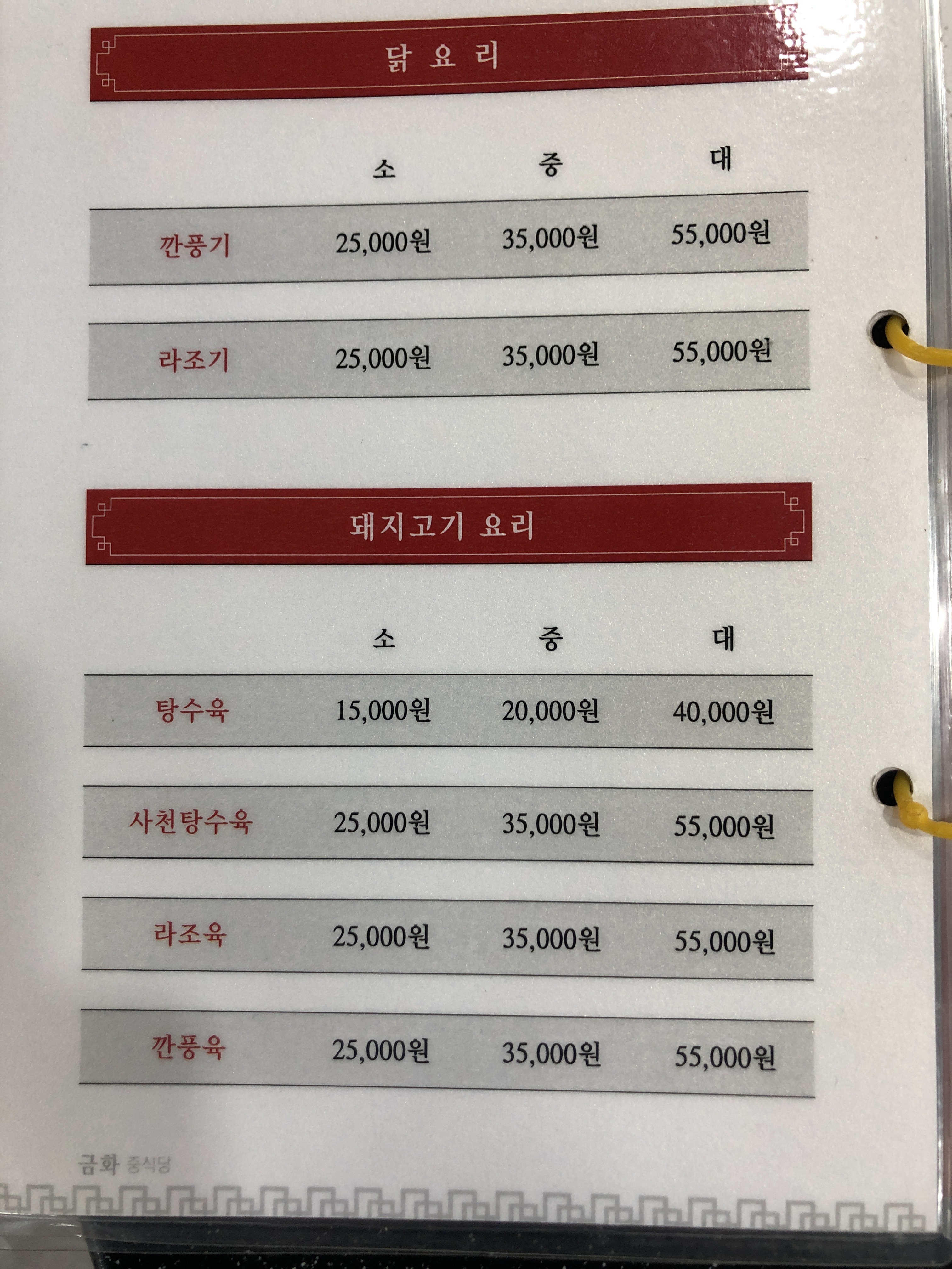 금화중식당
