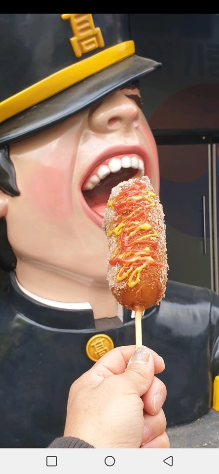용문산 세자매 은행핫도그