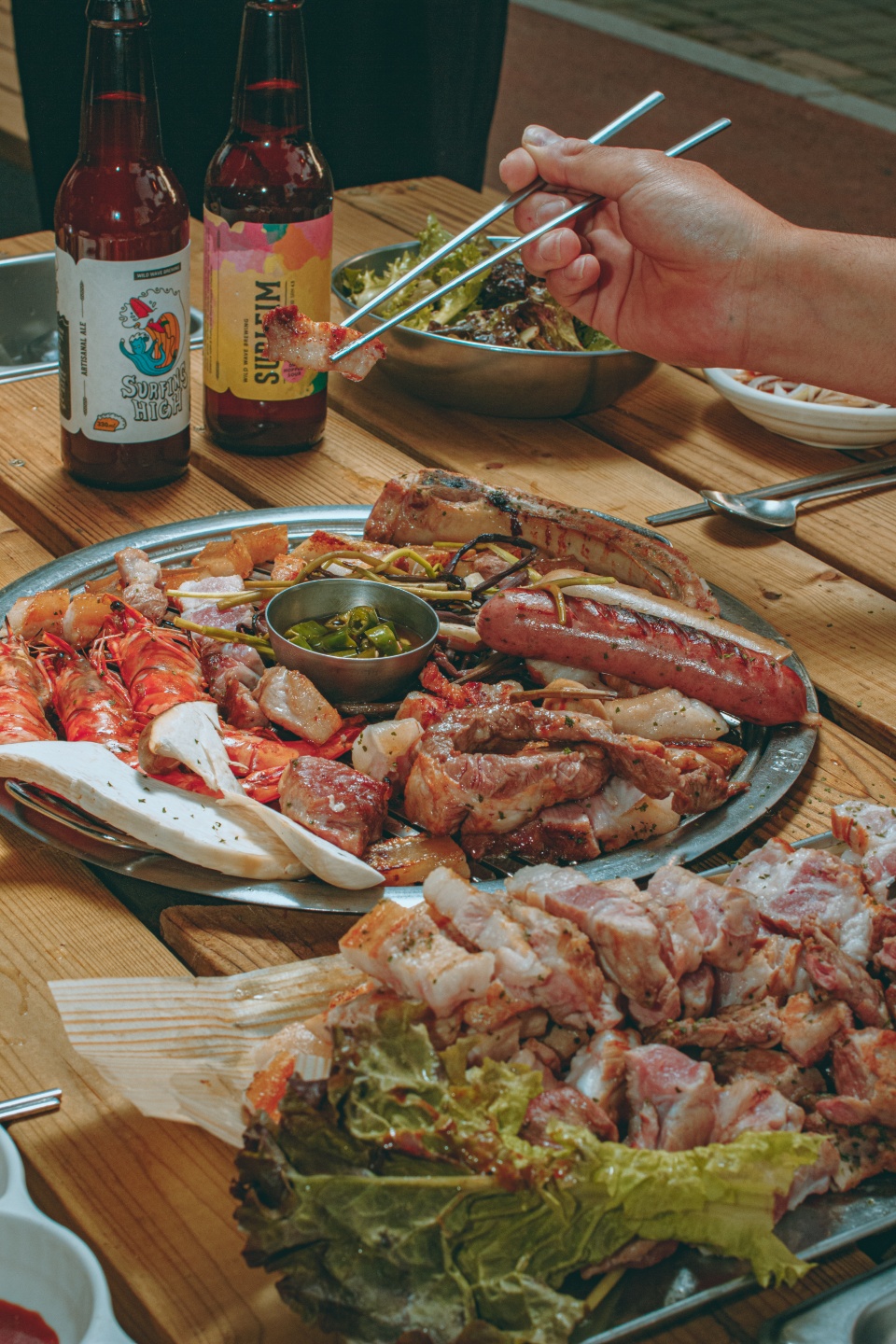 부산 기장군 삼겹살 전문점 오겹살 돼지껍데기 돼지뒷고기 항정살 통삼겹 한돈 목살 더바베큐051