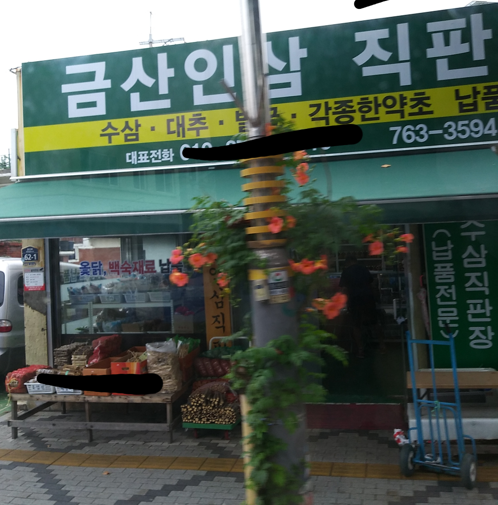 금산인삼직판장