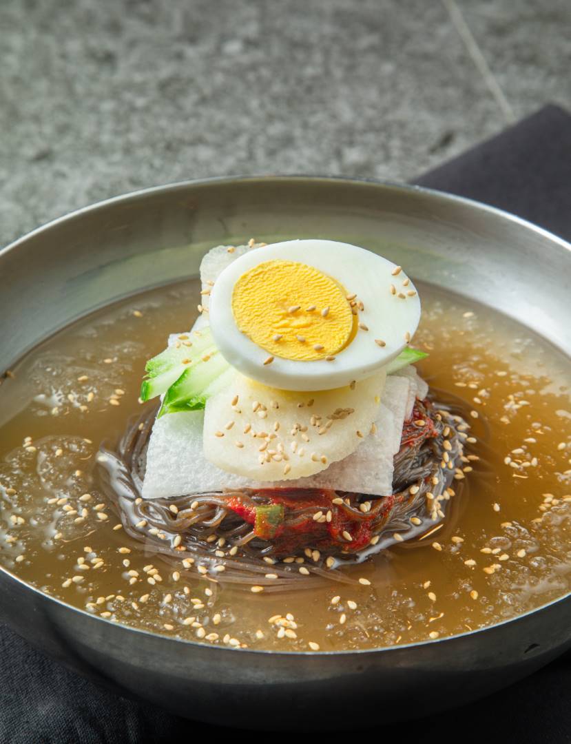 물,비빔냉면