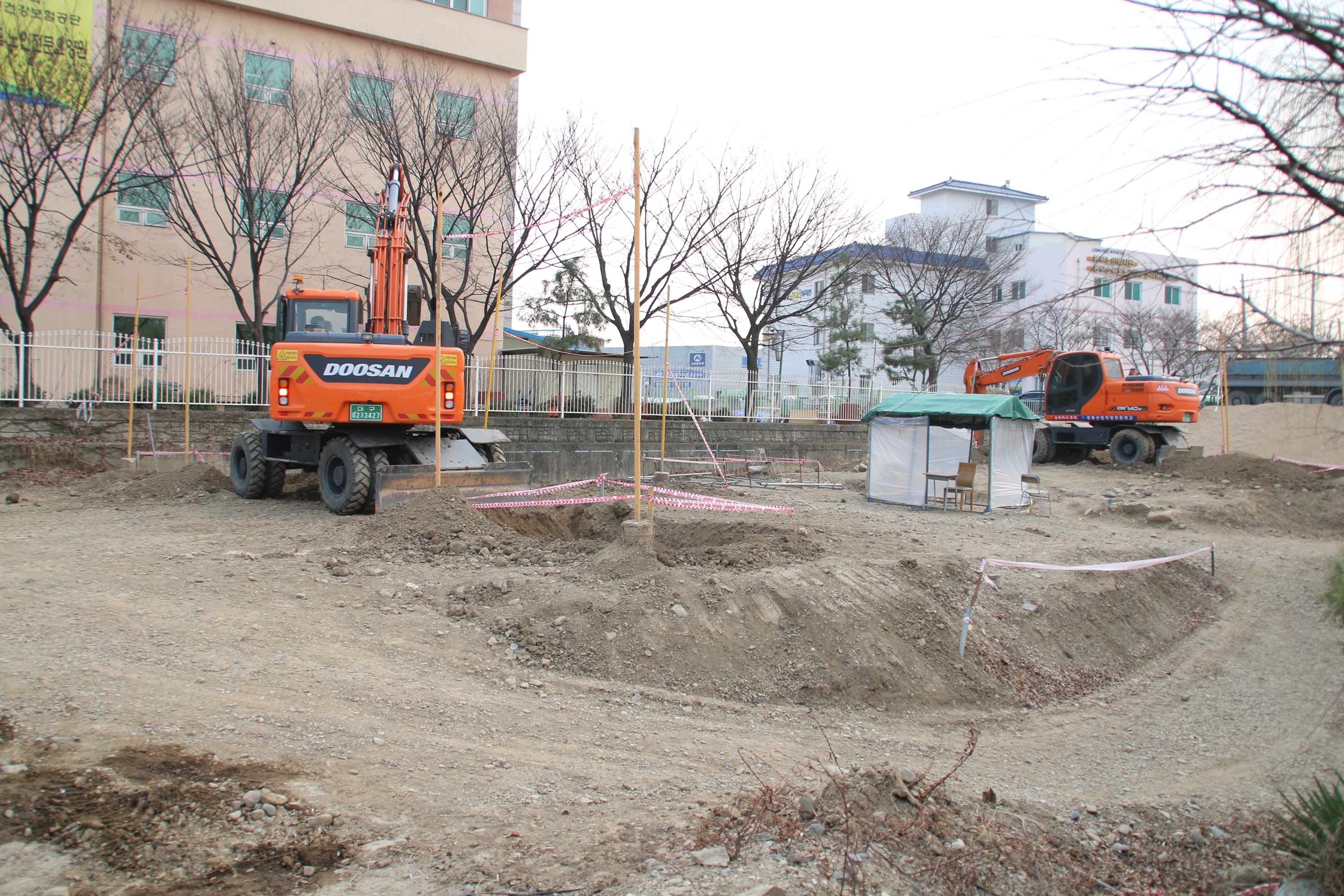 경북산업직업전문학교 중장비실습장