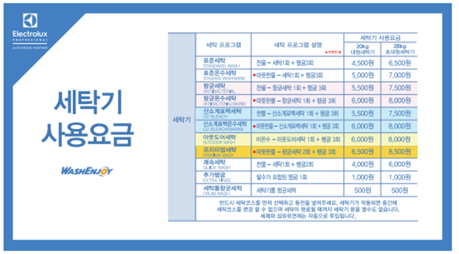 워시엔조이 셀프빨래방 수원금곡점