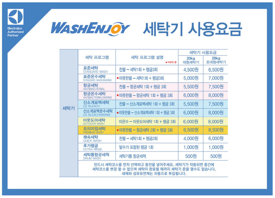 워시엔조이 셀프빨래방 군포당정역점