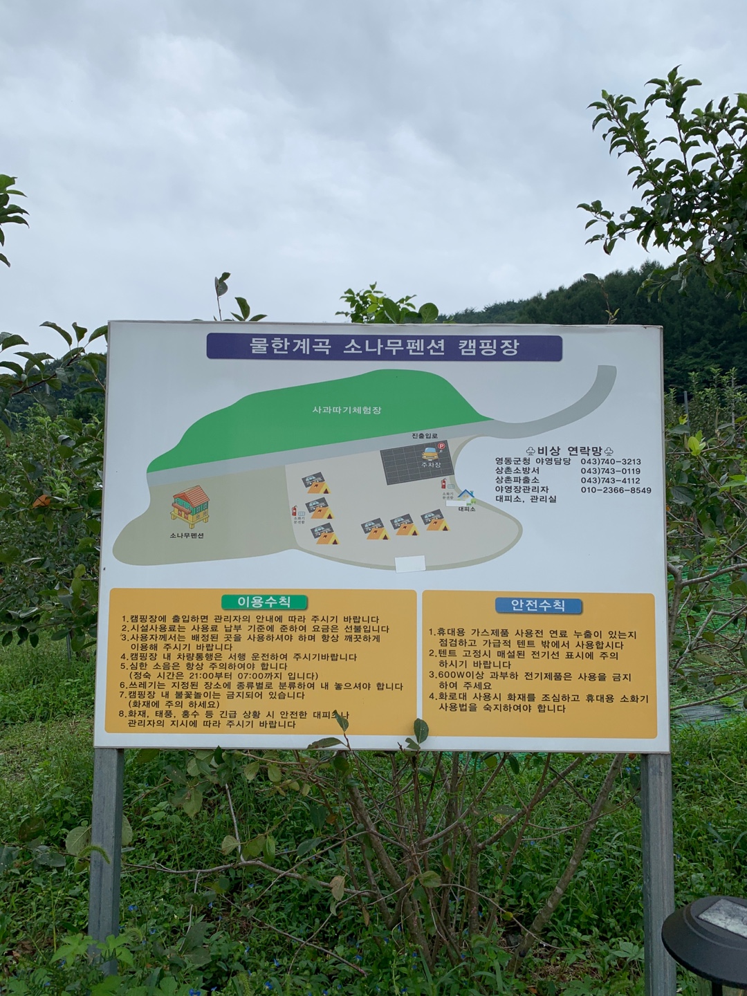 물한계곡소나무펜션캠핑장