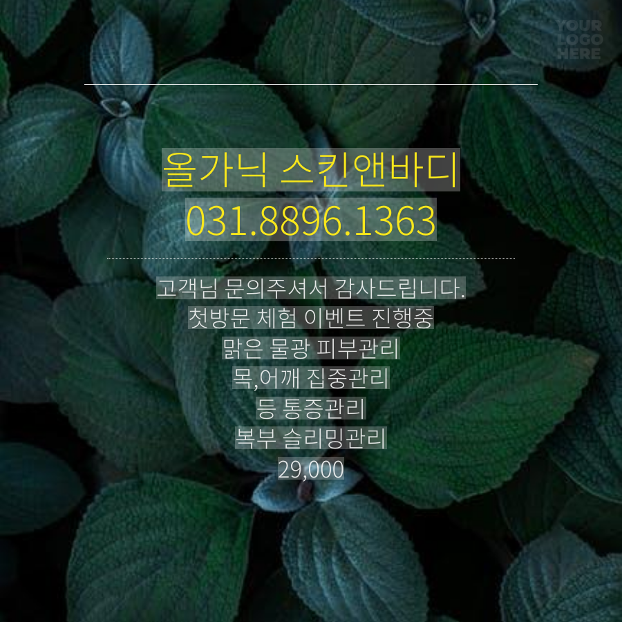 올가닉 스킨앤바디