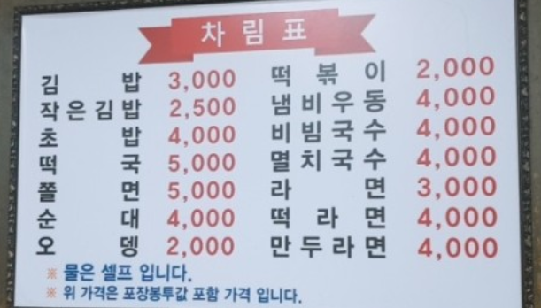 후왕김밥