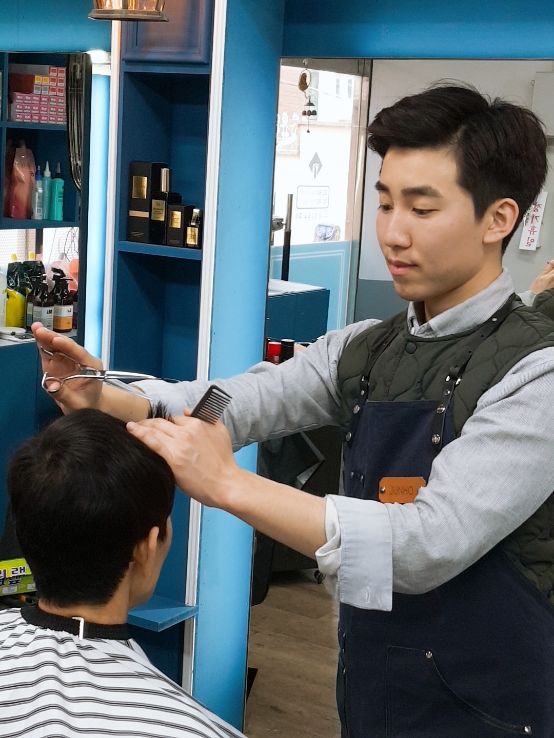 경남 양산시 이발소추천업체 남성미용실 바버샵 남성커트 준호헤어
