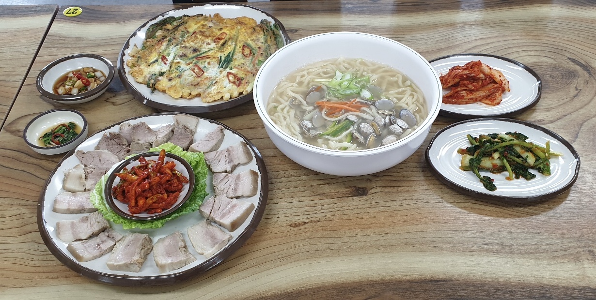 명량칼국수 설명사진