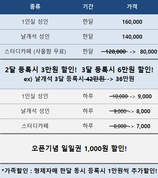 스터디나인 노은독서실