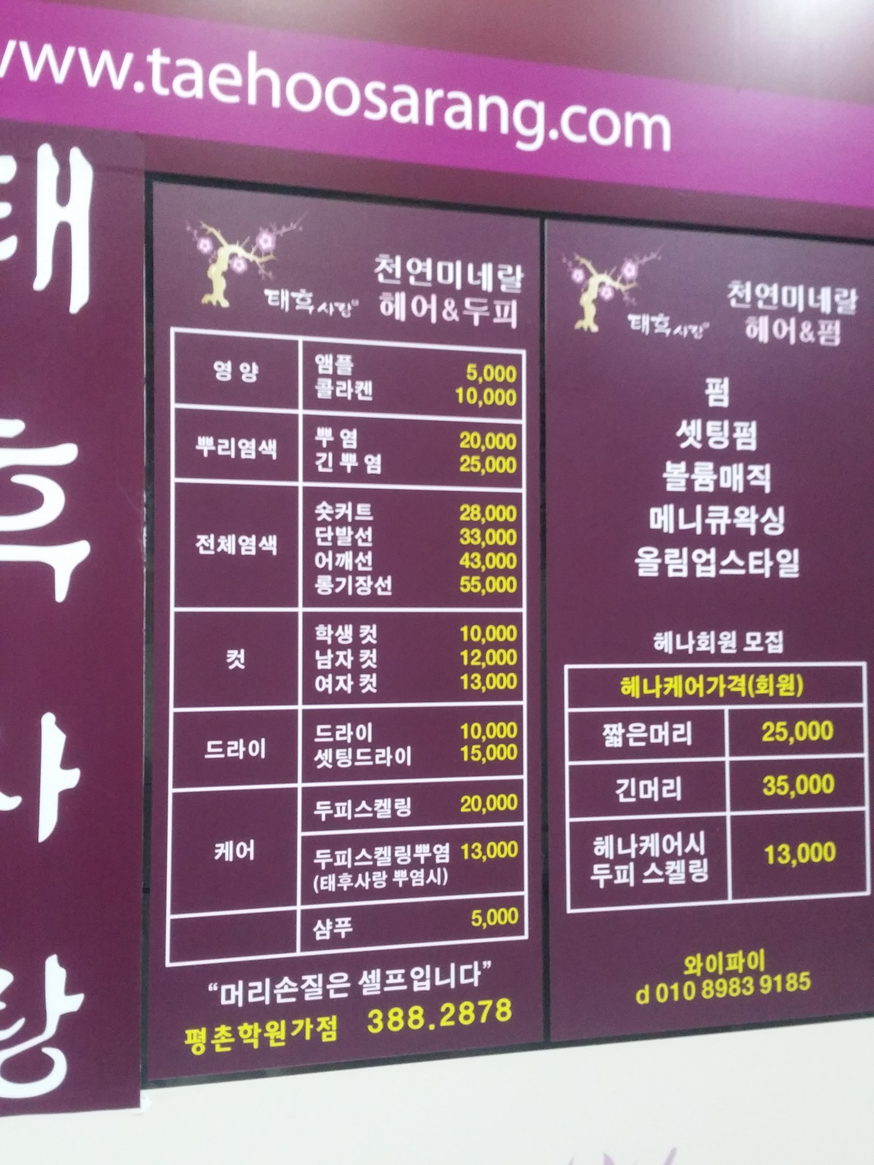 태후사랑 평촌학원가점