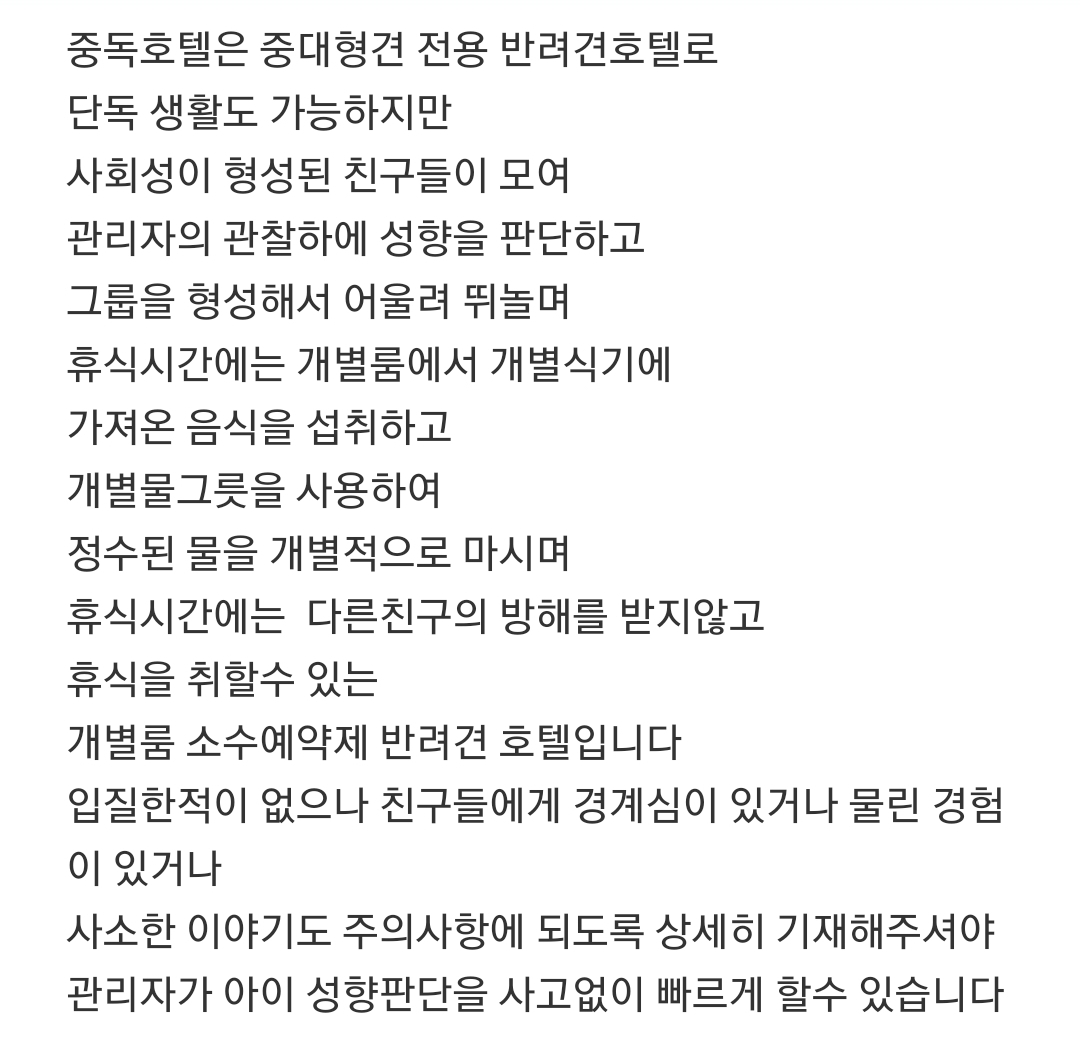 애견호텔 중독 경기 애견숙소
