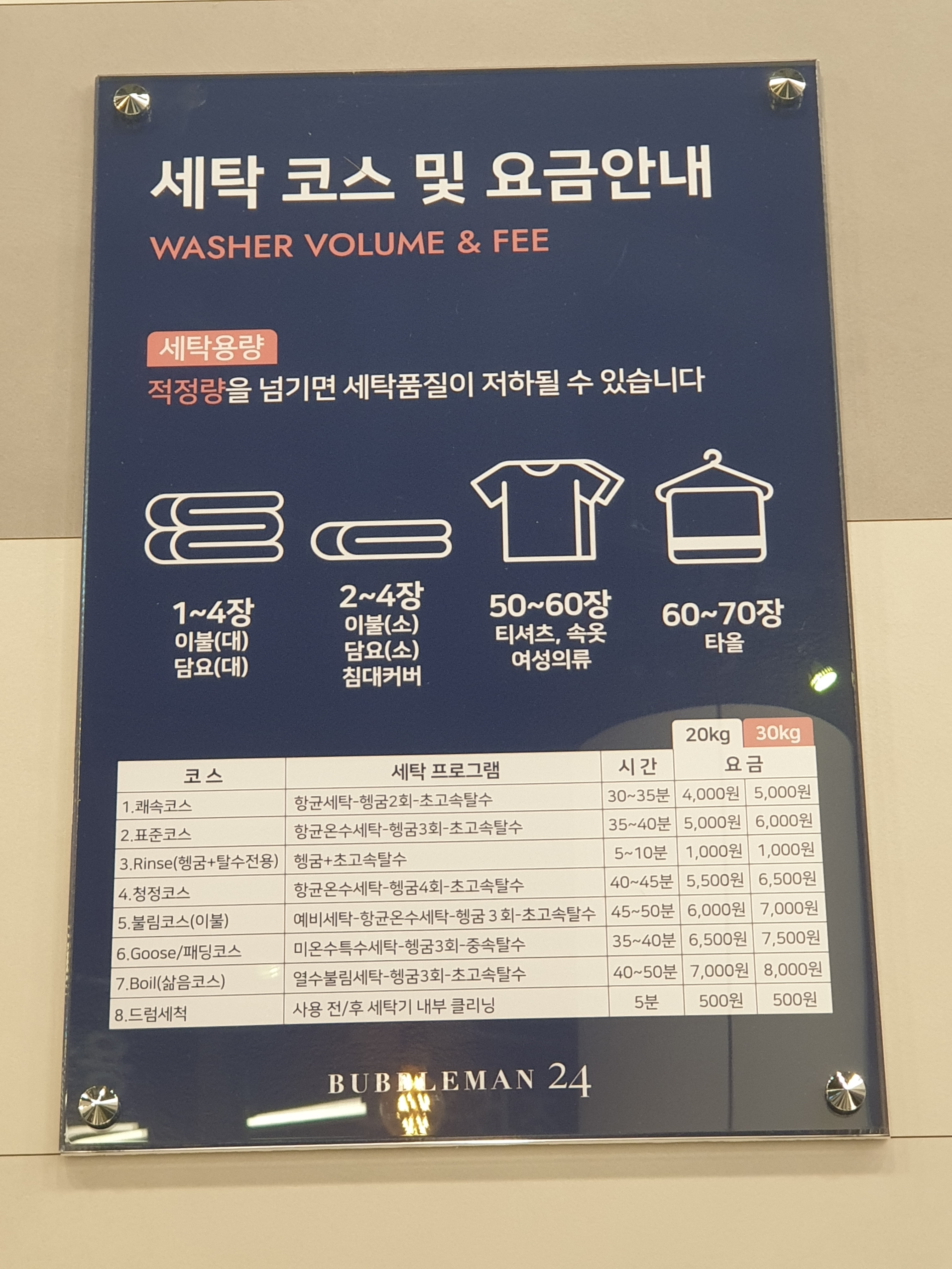 버블맨24 셀프빨래방 수원매탄점