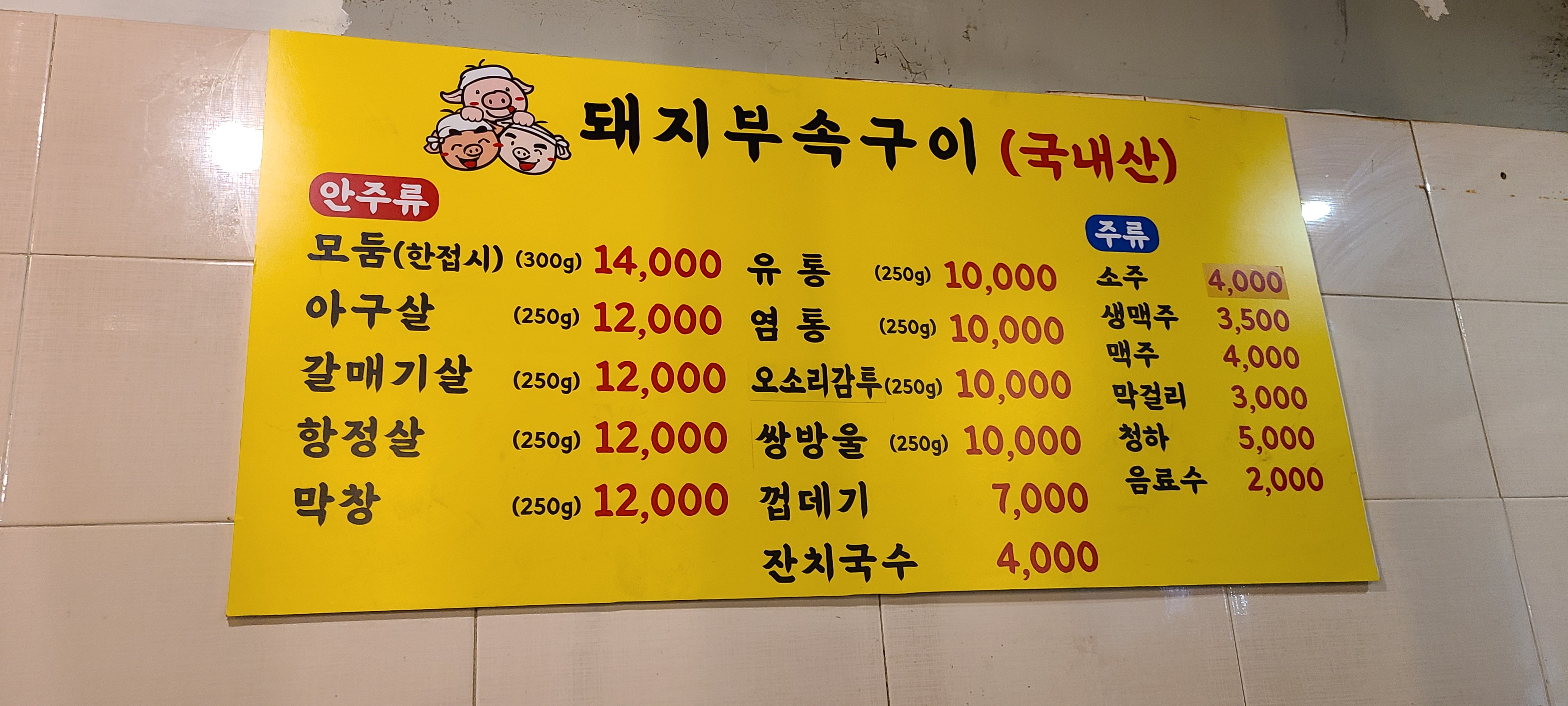꿀꿀이돼지부속