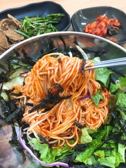 명인국수와숯불냉면