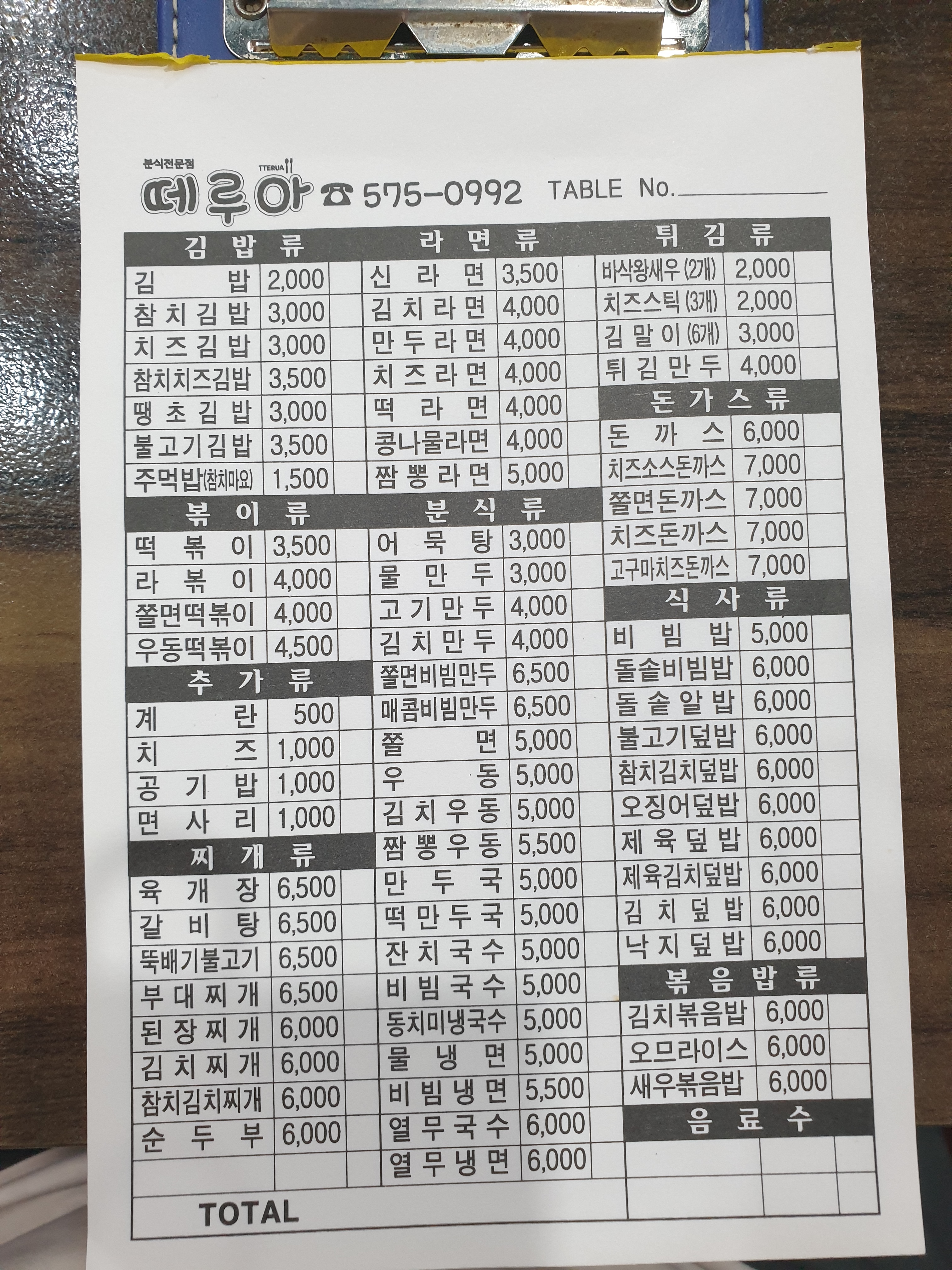 떼루아분식 삼척점