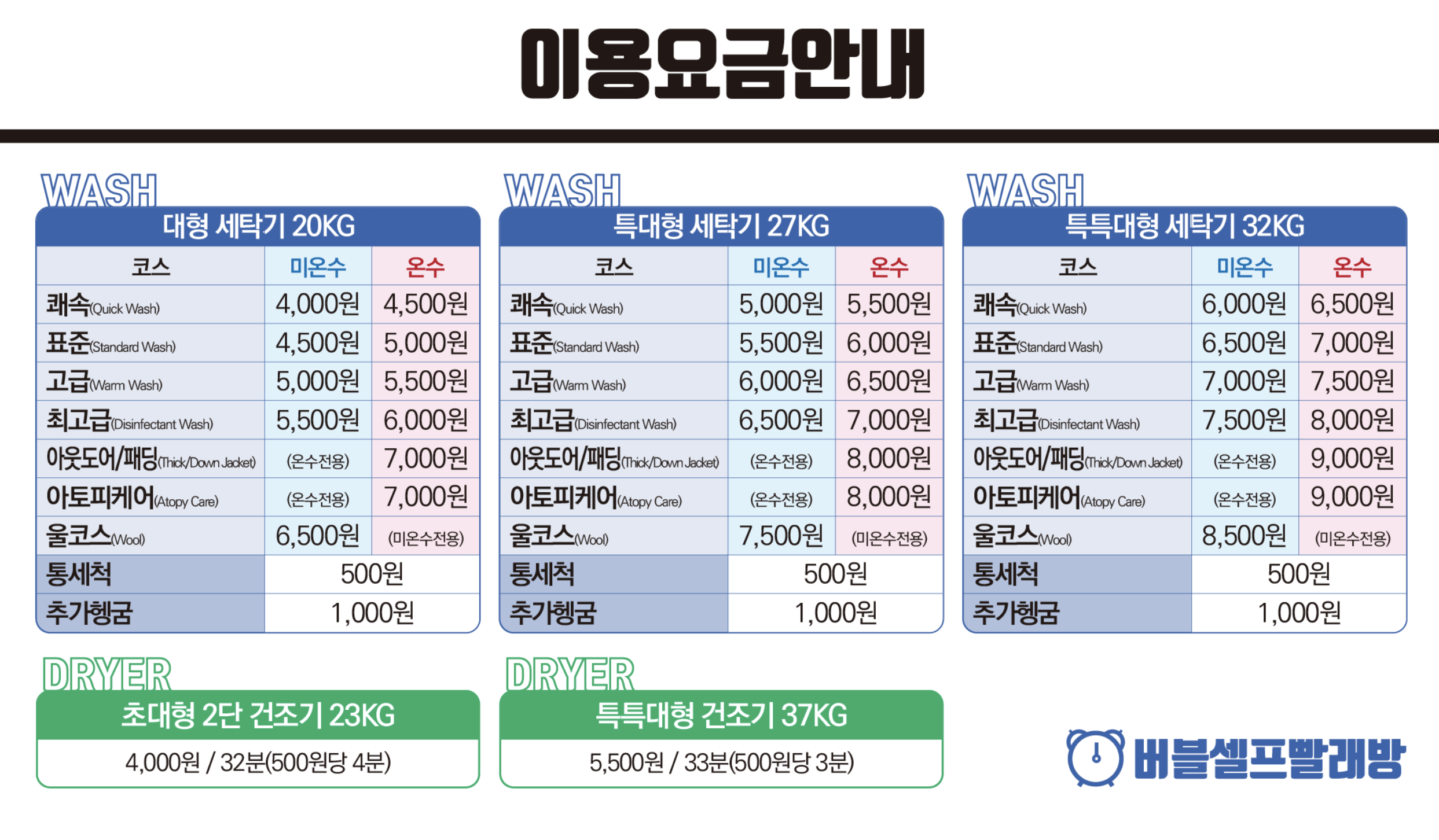 버블셀프빨래방 대전신탄진점