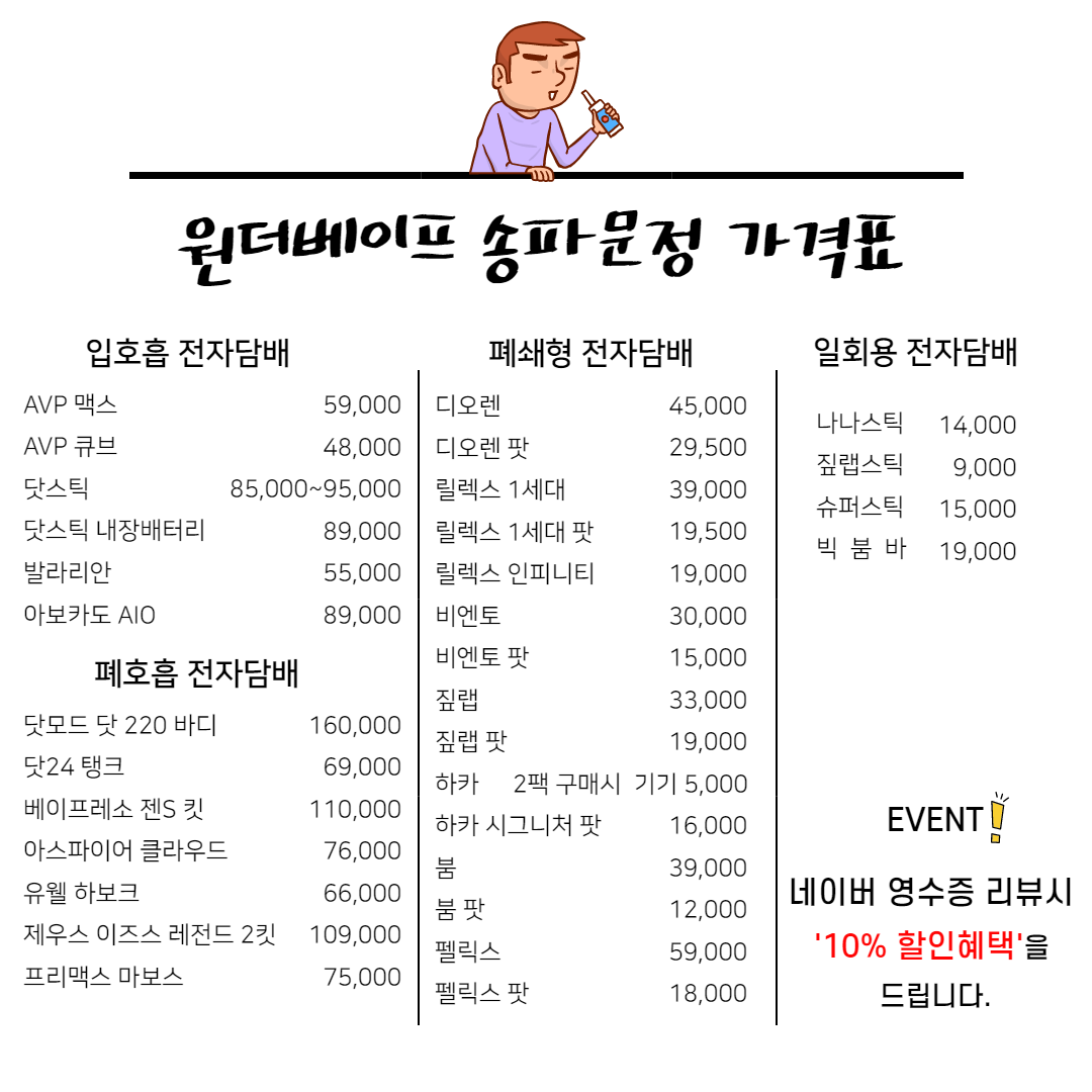 원더베이프 전자담배 문정점