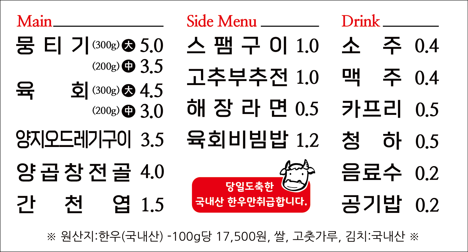 육회랑뭉티기