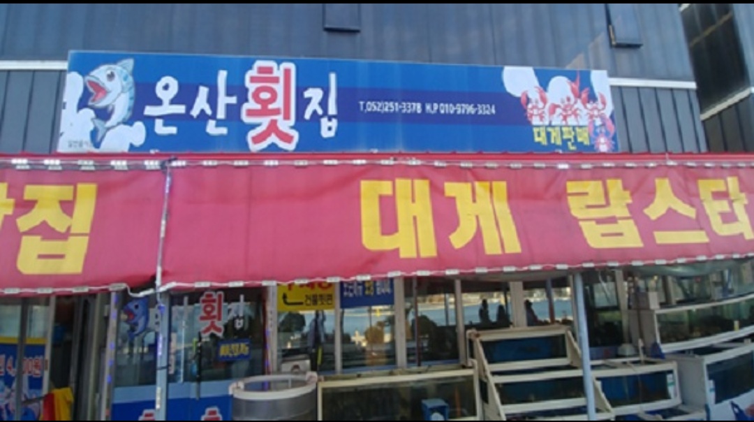 온산횟집 내부 또는 관련 모습