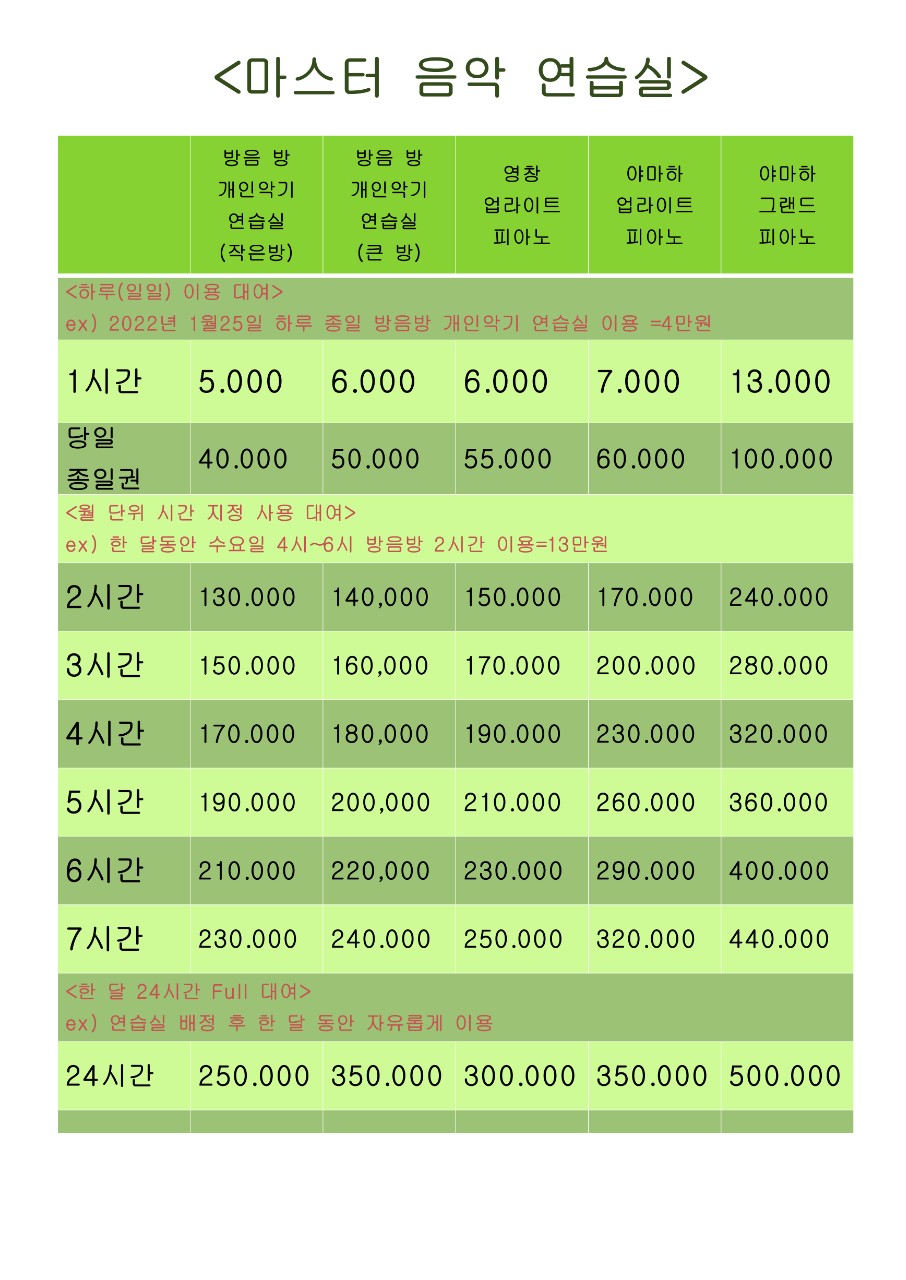 마스터음악연습실