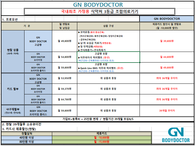 지엔 바디닥터 홍성도청대리점