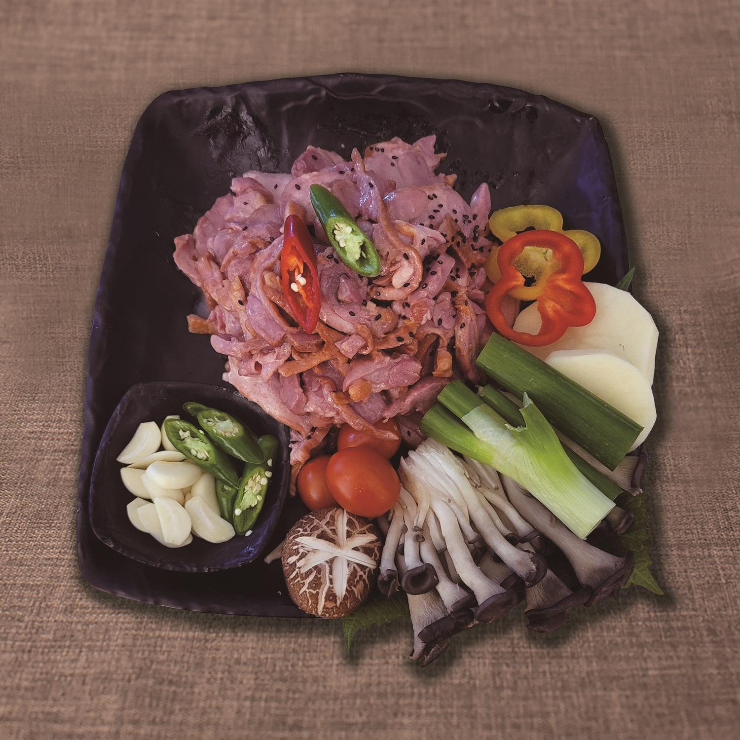 황금식당 능이오리백숙 생삼겹