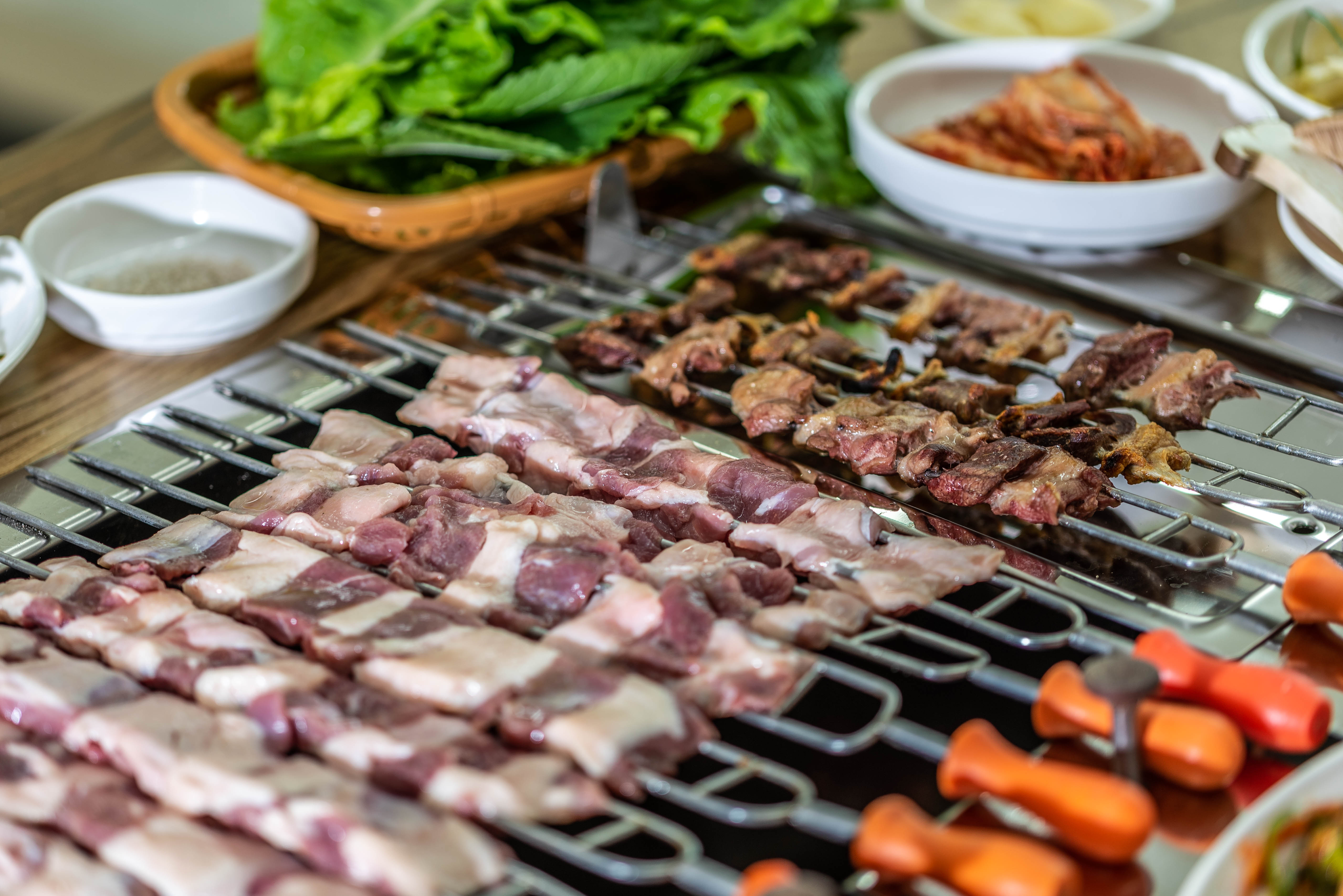 정담오리회전숯불구이