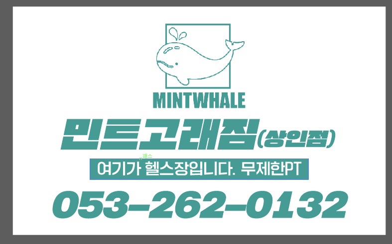 상인동 헬스장 민트고래짐