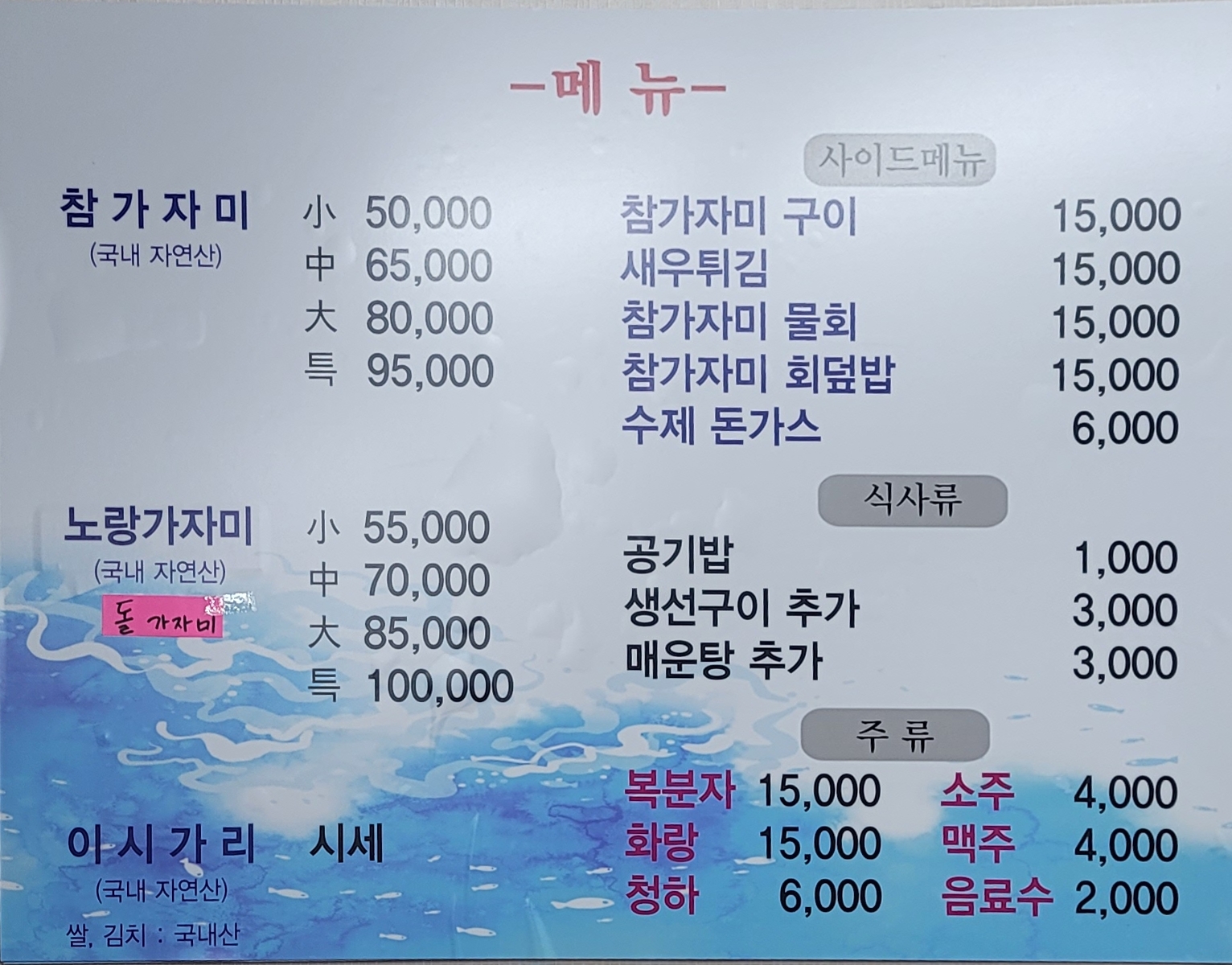 시지감포참가자미