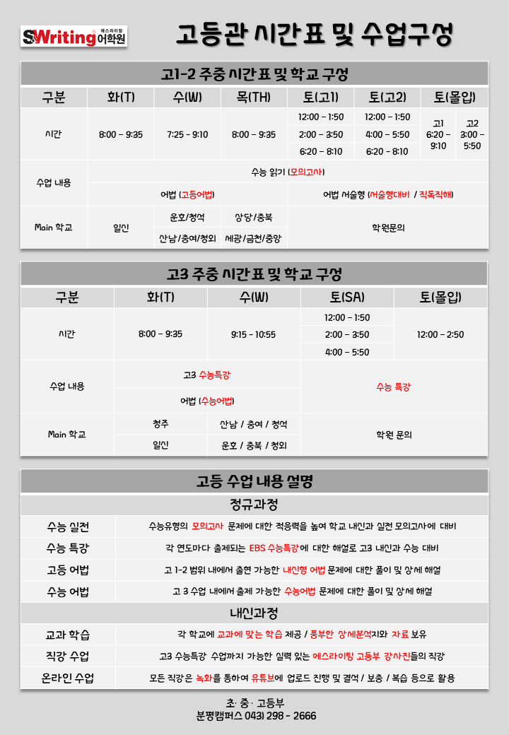 에스라이팅어학원 분평캠퍼스