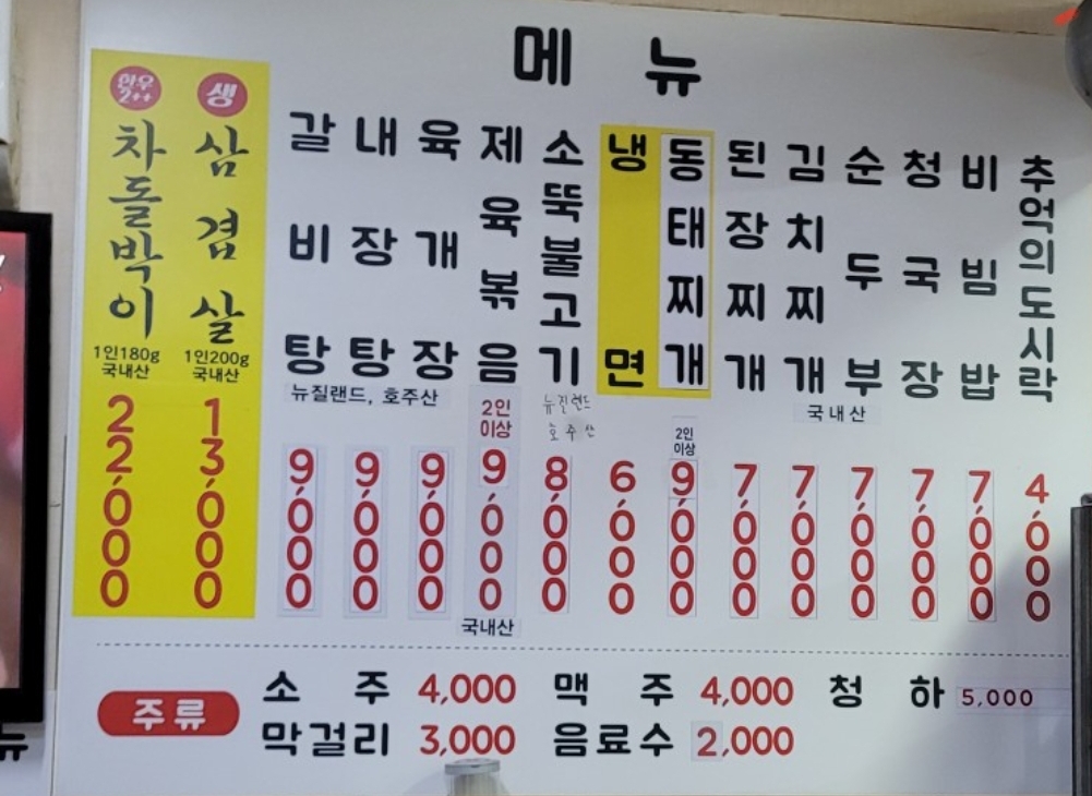 왕솥뚜껑생삼겹살