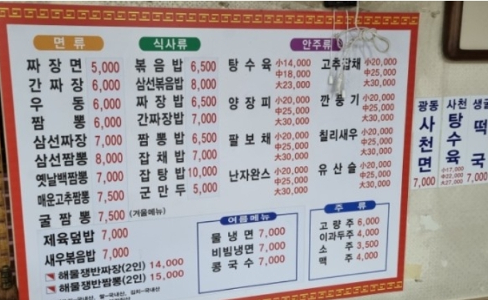 전통중화요리