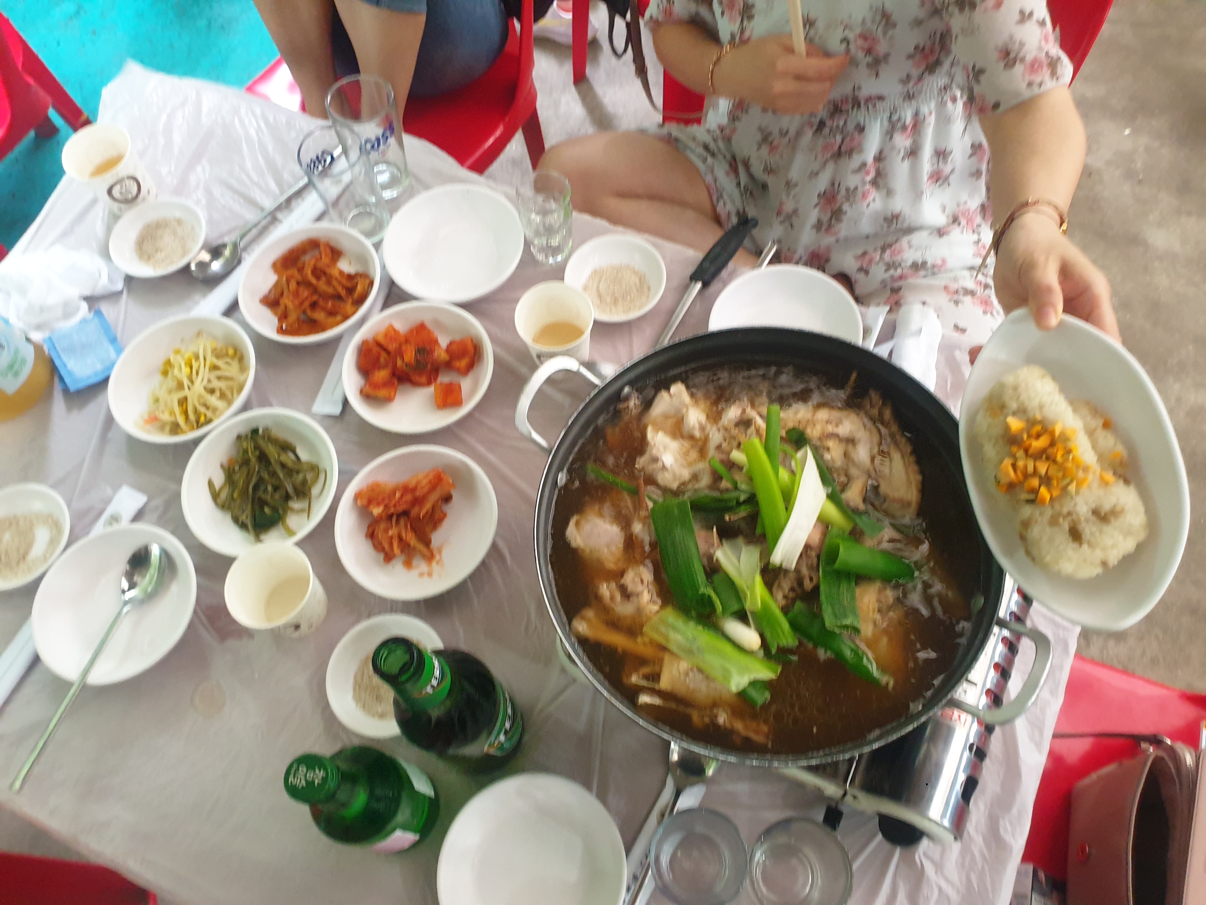 능이 토종 닭백숙